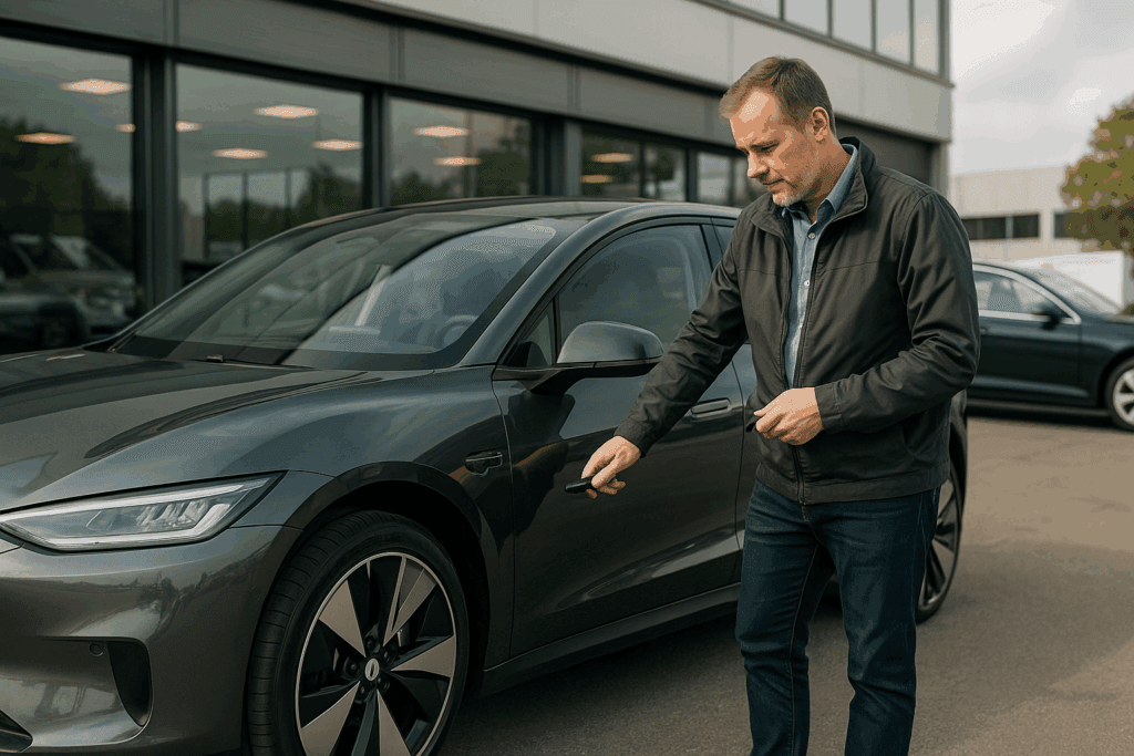 illustration af leje elbil 1 måmed