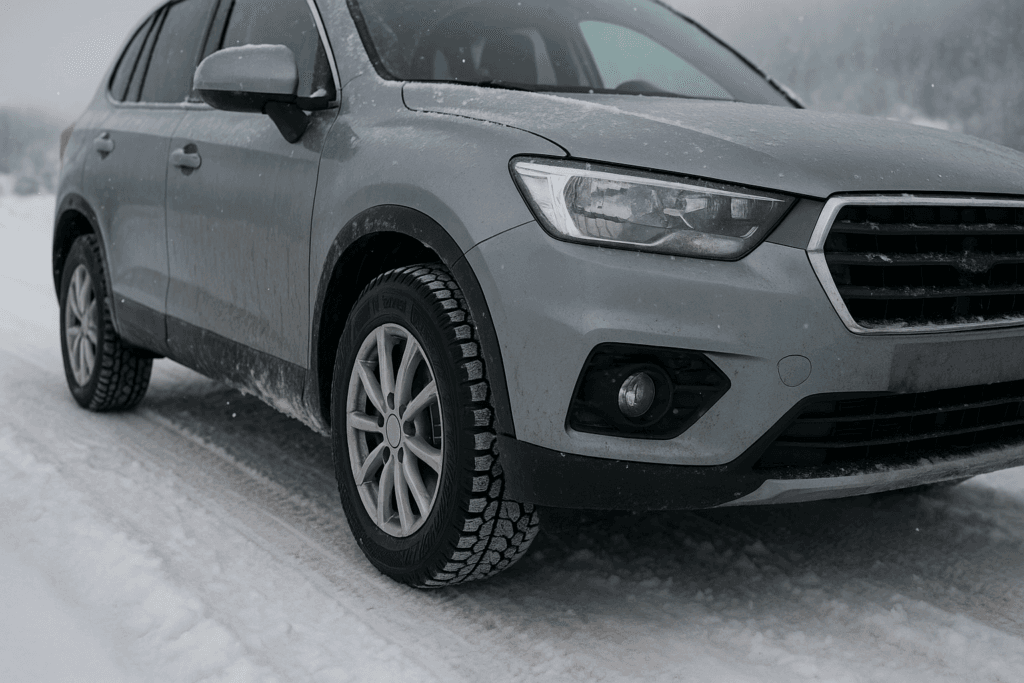 illustration af lov om vinterdæk