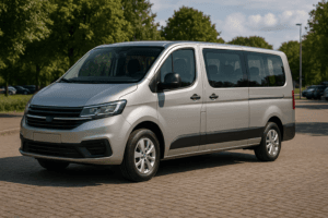 illustration af leje af minibus