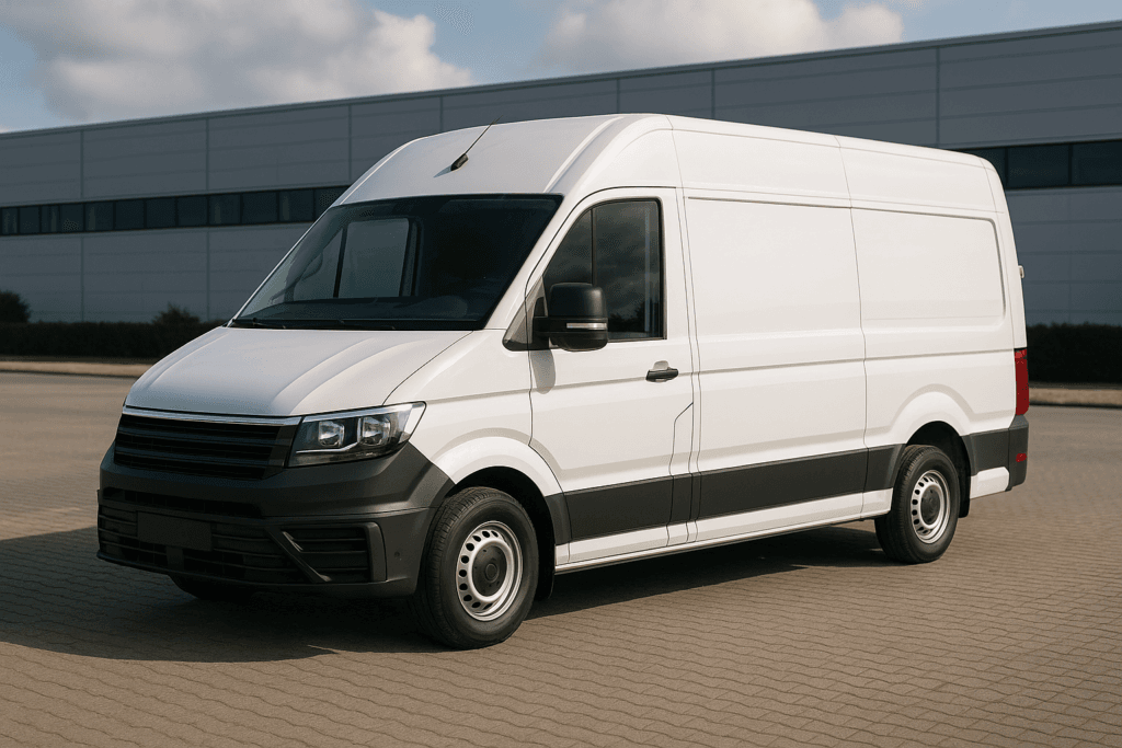 illustration af varevogn leje