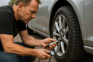 illustration af dæktryk