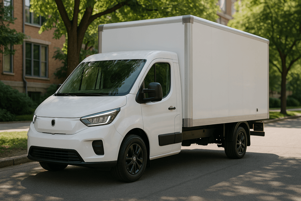 illustration af lej flyttebil